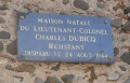 Charles Dubicq, plaque maison natale.jpg